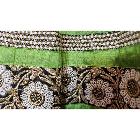 Indian Bollywood Dress Salwar Kameez Hippie Boho Festival Green Med 36 + Sleeves - Picture 3 of 7